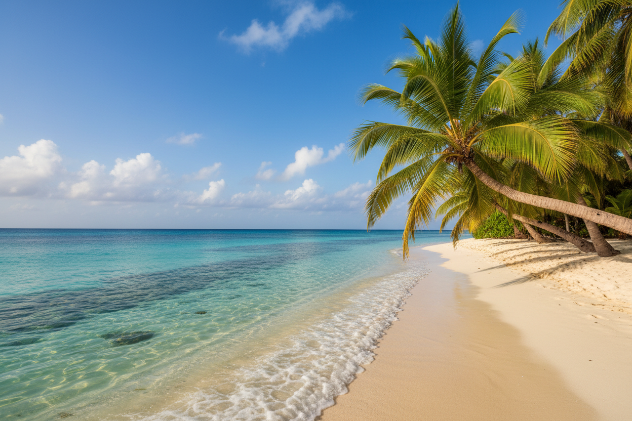 Tropical beach scene